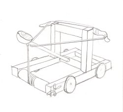 drawing of an early catapult